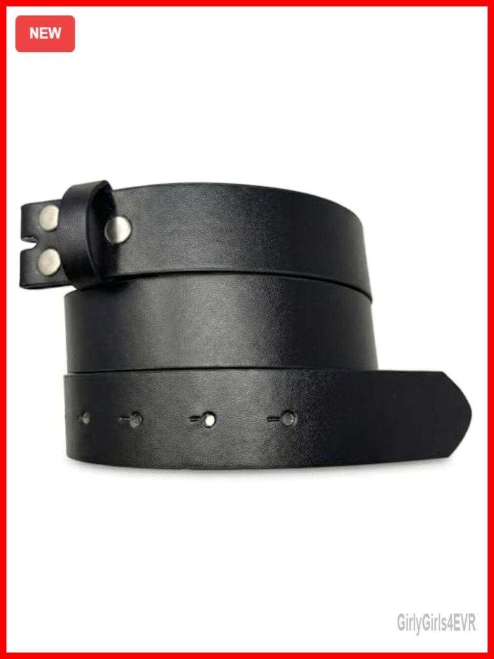 Bonded Leather Belt Strap Smooth Grain Interchangeable Buckle 1.25" Wide